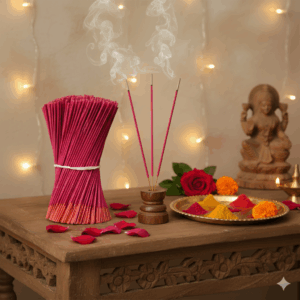 Premium Gulab (Rose) Fragrance Incense Sticks (Agarbatti) - Floral Aroma for Puja, Meditation, and Relaxation 1 kg