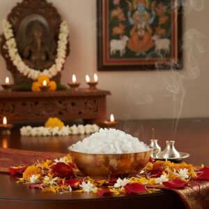 Pure Natural Pachakarpooram (Bhimaseni Camphor) - Flaky Edible Grade