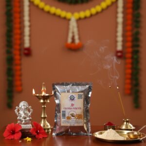 JP Chandan Powder (Sandalwood Powder) - Pure Pooja Grade for Sacred Rituals, Tilak & Deity Anointing (Pooja Samagri)
