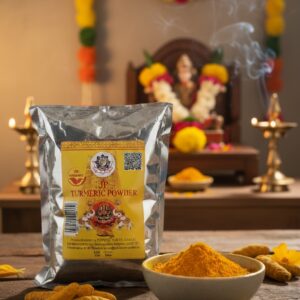Auspicious JP Pooja Turmeric Powder & Whole Haldi - Essential for Hindu Rituals, Purity & Prosperity (Pooja Samagri)