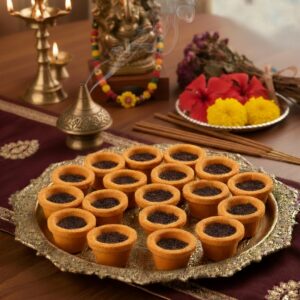 Premium Sandal Sambrani Dhoop Cups (Pack of 108) | Long-Lasting Sandalwood Fragrance