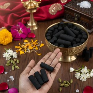 Premium Black Loban Dhoop Sticks - Natural Benzoin Incense for Pooja, Meditation & Home Fragrance 1 kg(nalla sambrani sticks)