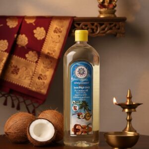 Traditional Wood Pressed Coconut Oil (Cold Pressed) - For Healthy Cooking, Hair, Skin & Oil Pulling