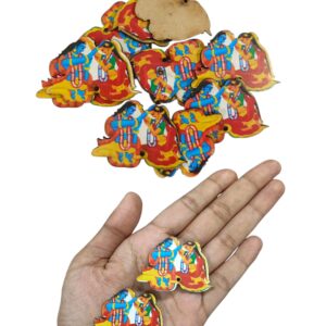 Traditional Wooden Srinivasa Kalyanam MDF Cutouts for Thamboola Gifts, Religious Theme Wedding Favor, Decorative DIY Craft Pieces