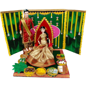 Ethnic indian costume seemantham theme/ baby shower set 12*24 inch(red|gold)