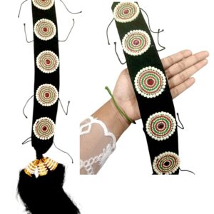 Readymade jada with mogra and traditional theme jadai 24 inch for teens,kids,deity vigrah 003