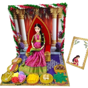 Latest Handmade Traditional Indian Costume Baby Shower/seemantham Dolls Full Set (12 inch*12 inch)