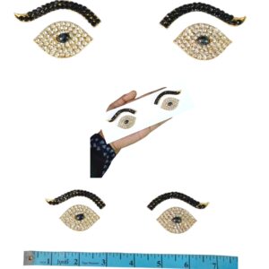 Pranaam product Deity eyes white stone studded beautifully for God and goddesses (big02)
