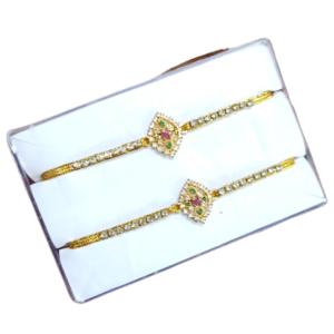 Traditional Rectangle Plain Basikalu Basikam Basingam with Free Kalyana Bindi Pack and Handmade Thazampoo Maroon Kumkum, Ethnic Theme, 1 Pair (Bs005)
