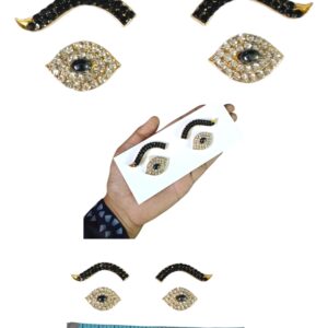 Pranaam product Deity eyes stone studded eyes for gods and goddesses (med01)