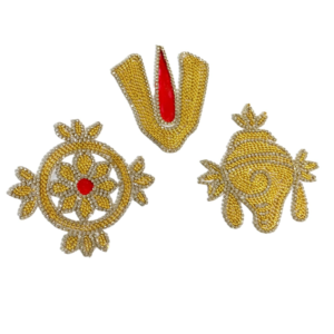 VJP Wedding Kobbaribondam Coconut Shanku Chakra Namalu Patches