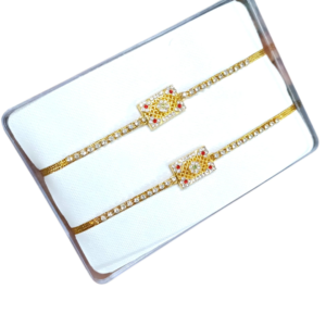 Traditional Rectangle Plain Basikalu Basikam Basingam with Free Kalyana Bindi Pack and Handmade Thazampoo Maroon Kumkum, Ethnic Theme, 1 Pair (Bs003)